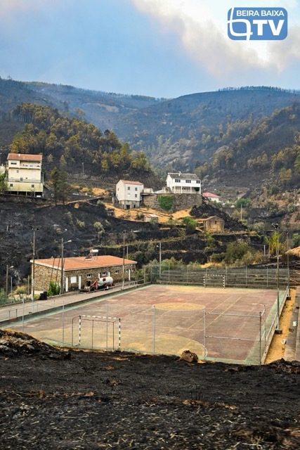 A helicopter dropping water